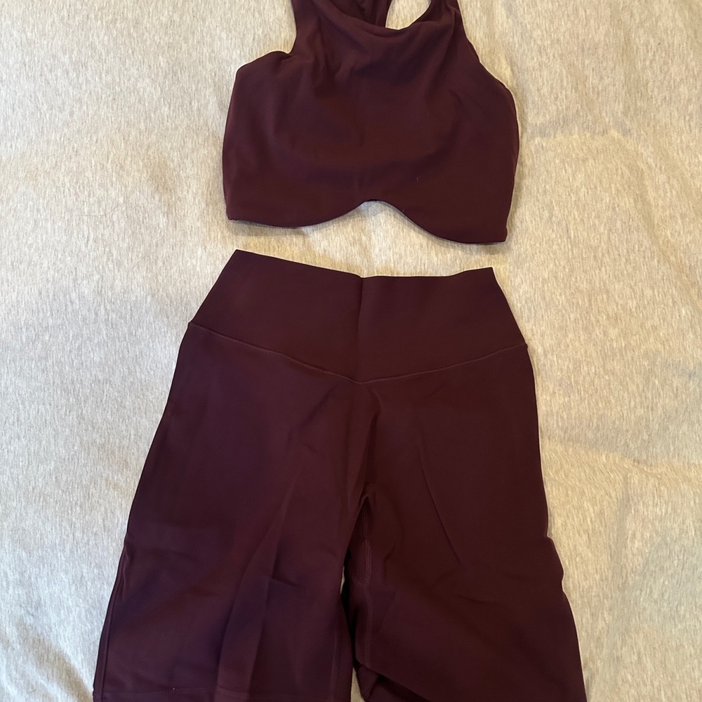 BuffBunny sports bra and shorts set
